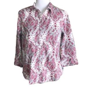 Talbots Paisley Button Down 1327